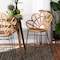 Baxton Studio Garan Modern Bohemian Natural Brown Rattan and Black Metal Counter Stool 212-12810-ZORO - alternate 1